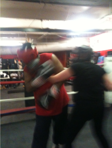 Sparring at Gleason's Gym